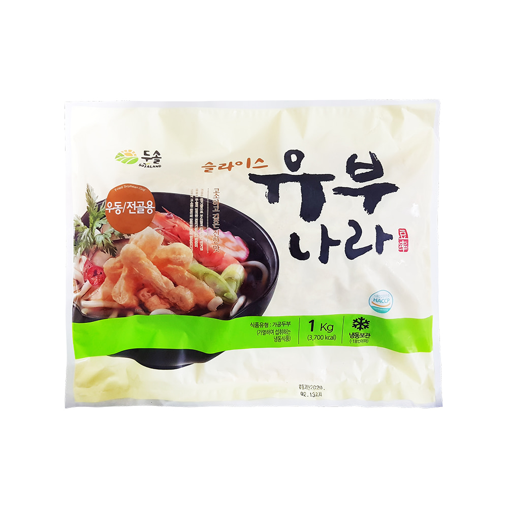 [두솔] 슬라이스 유부나라 1kg / 전골 우동 김밥