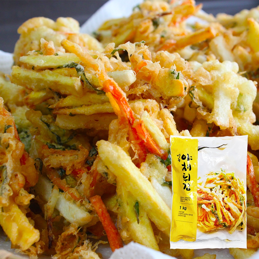 [대하식품] 야채튀김 1kg / 고구마 당근 호박 양파 분식집