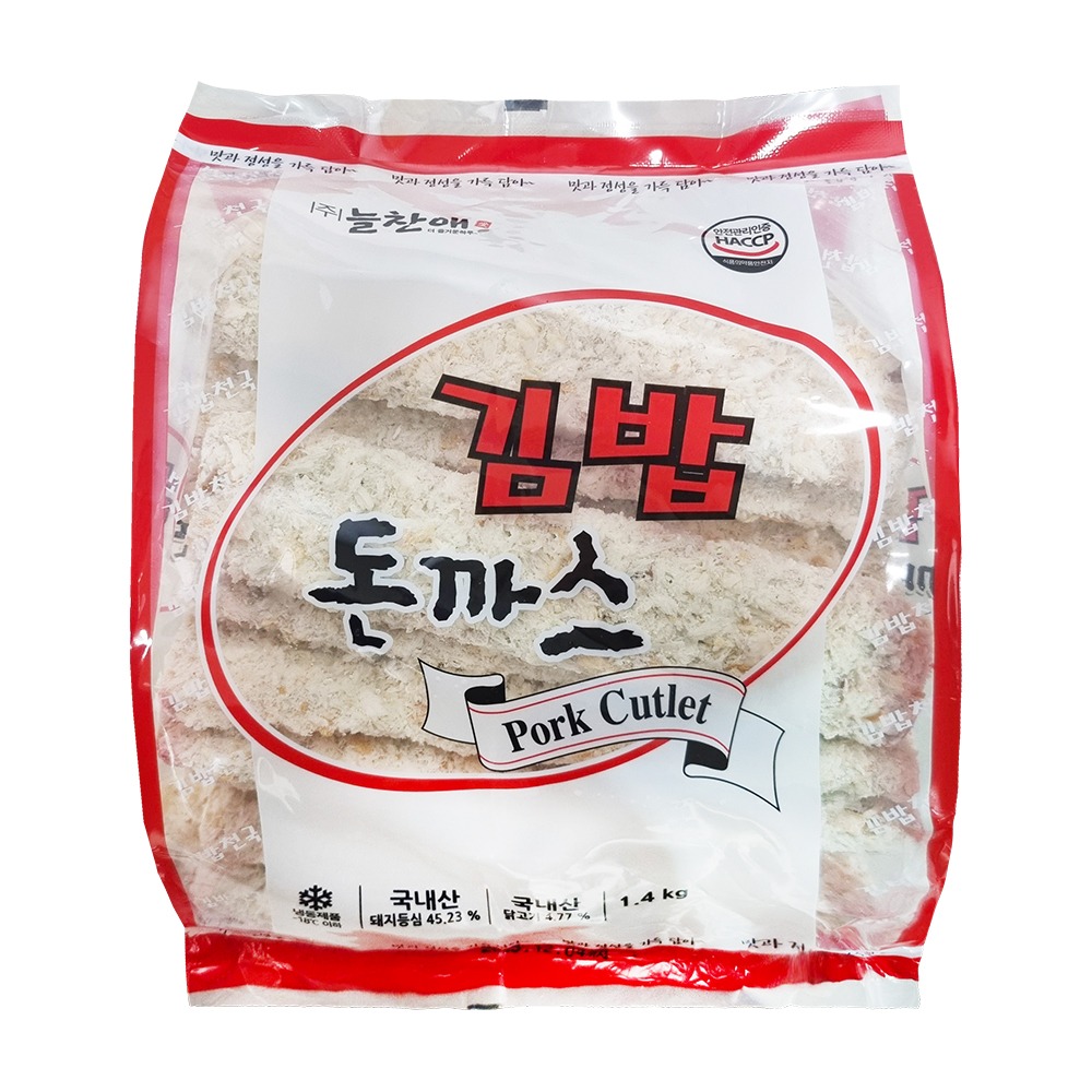 [늘찬애] 김밥 돈까스 1.4kg / 돈까스김밥 튀김